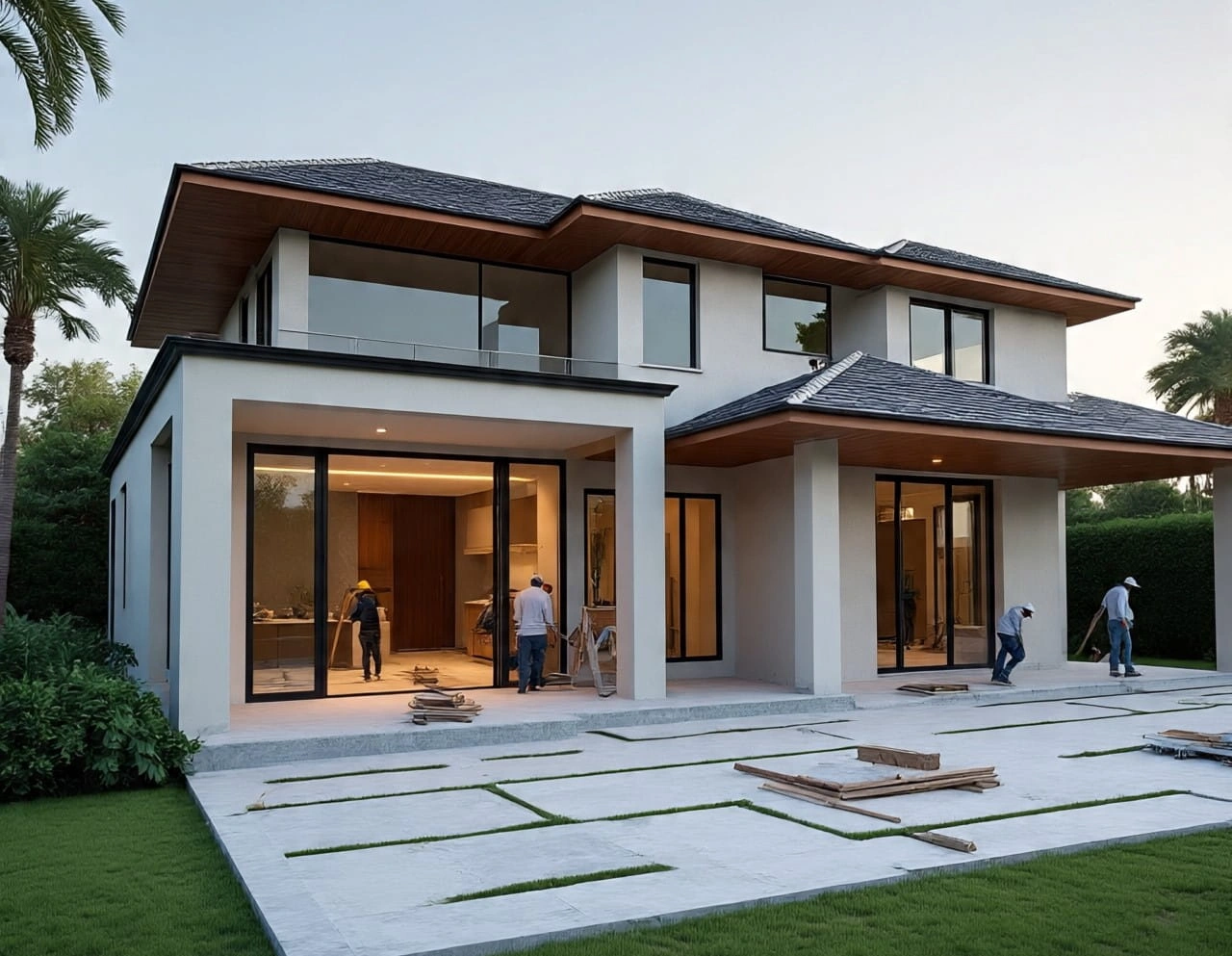 professional villa renovation in Dubai with modern bedroom interior