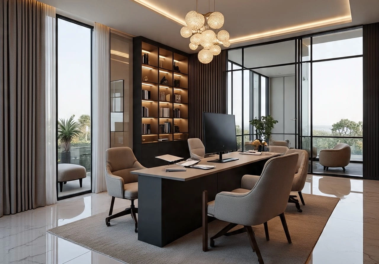 Dubai office fit out project showing workspace renovation and layout planning