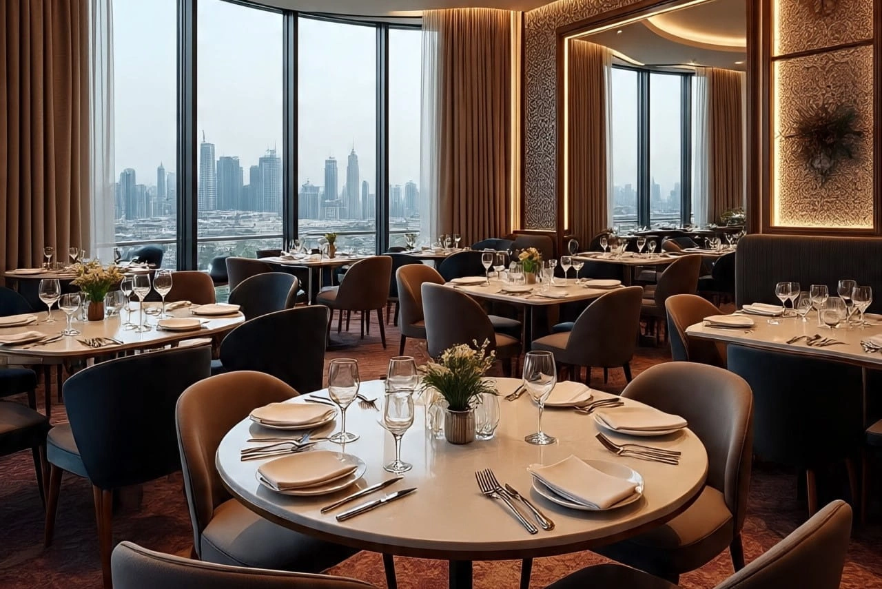 luxury restaurant fit out Dubai with elegant dining space and décor