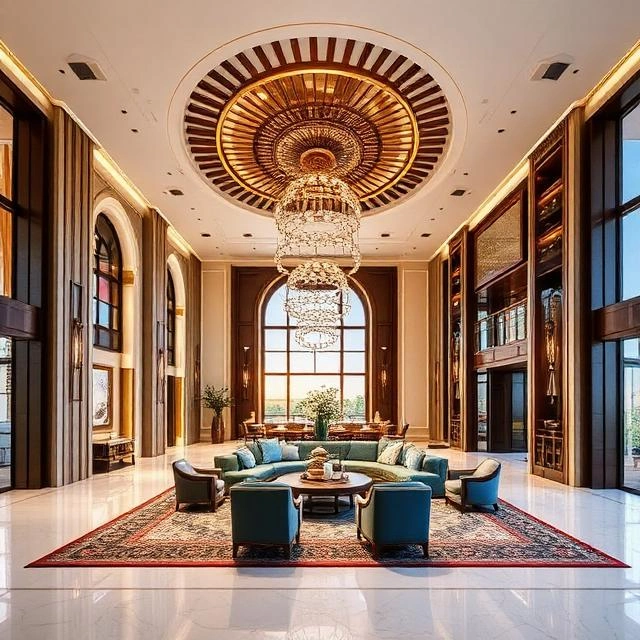 large-scale luxury interior design project in Dubai with modern architecture and premium finishes
