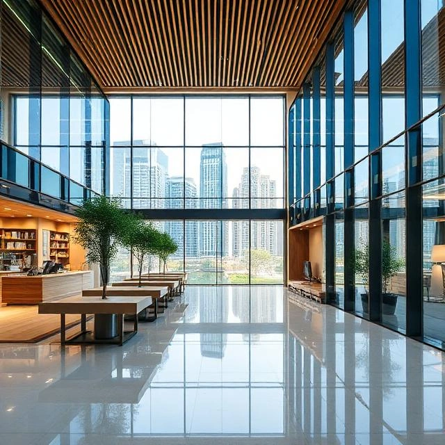 Low-carbon interior materials installed in a luxury Dubai office