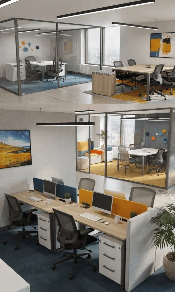 Open-plan office layout designed for productivity in a Dubai business