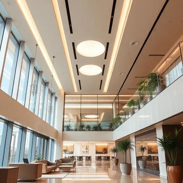 Biophilic interior design with indoor plants, natural wood finishes, and abundant daylight creating a healthier living environment.