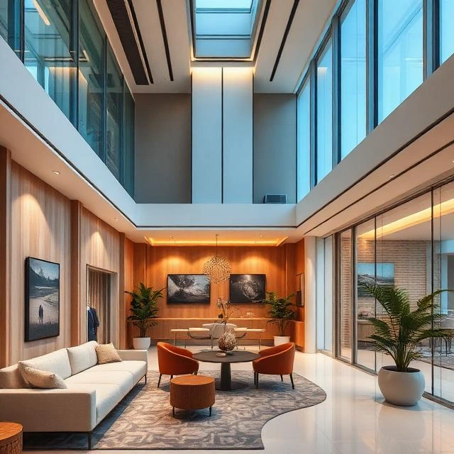 Premium sustainable interior fit-out for a commercial building in Dubai