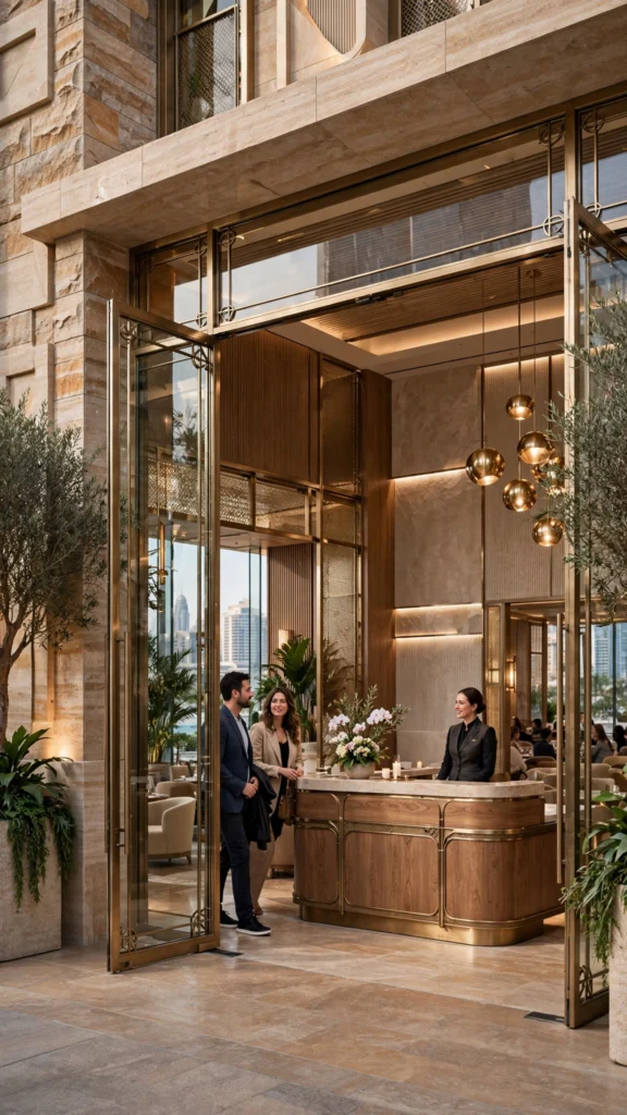 Modern commercial restaurant featuring premium furniture and ambient lighting