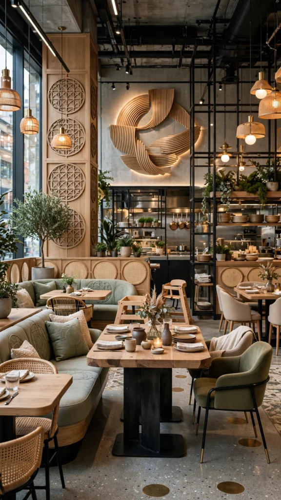 Commercial dining space designed for fine dining restaurants in Dubai