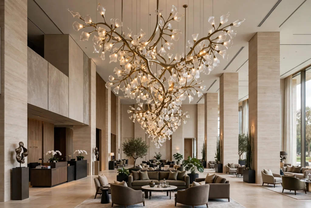 modern commercial lobby design in Dubai