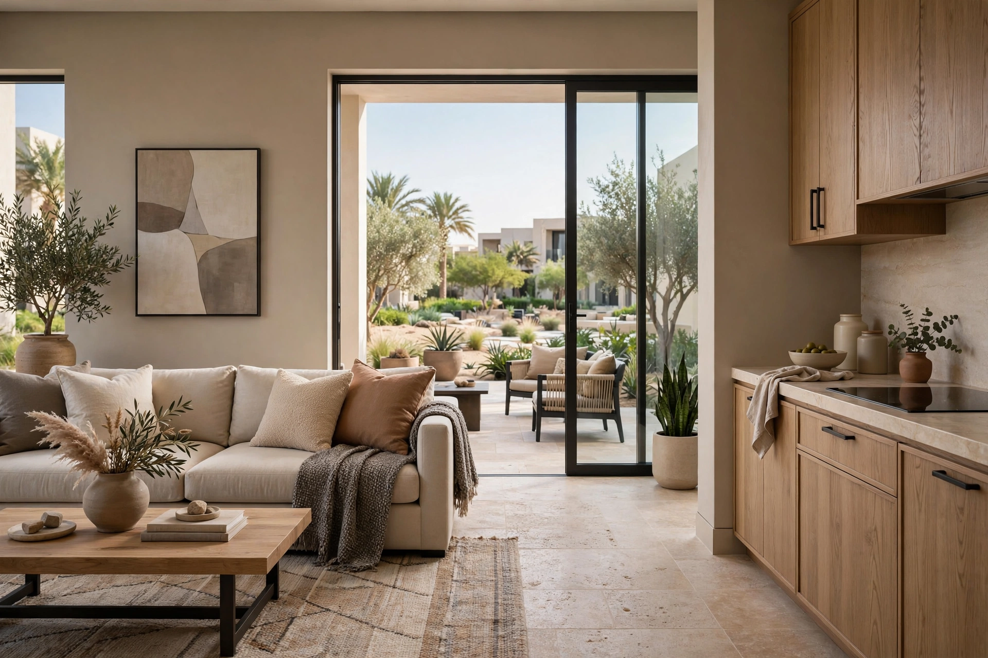 contemporary kitchen interior design in Dubai Hills