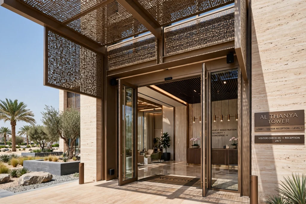 luxury hotel lobby interior in Dubai