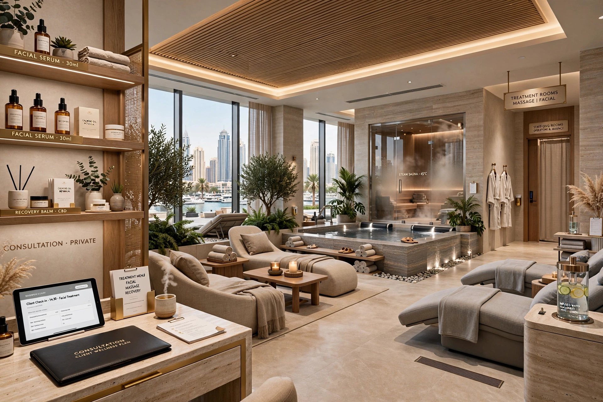 Spa and wellness interior design in Dubai