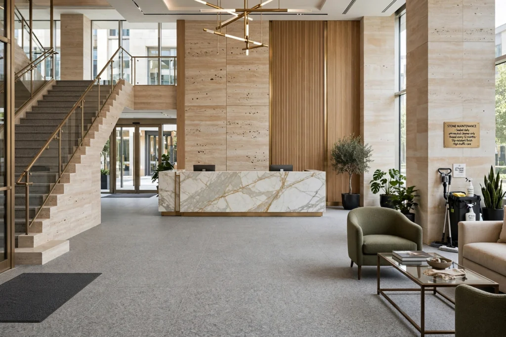 luxury villa entrance foyer with chandelier
