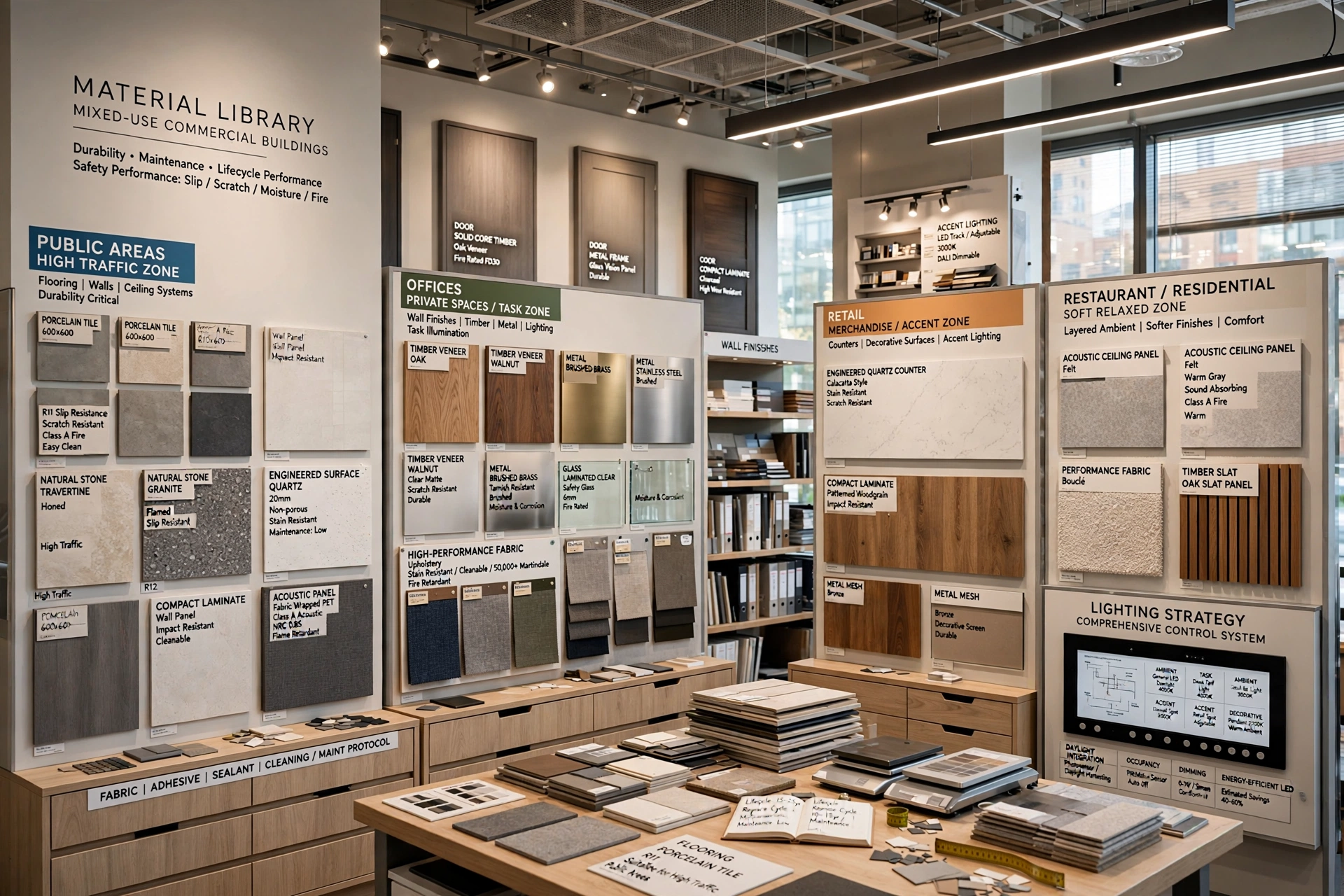 Luxury interior design for mixed-use commercial properties