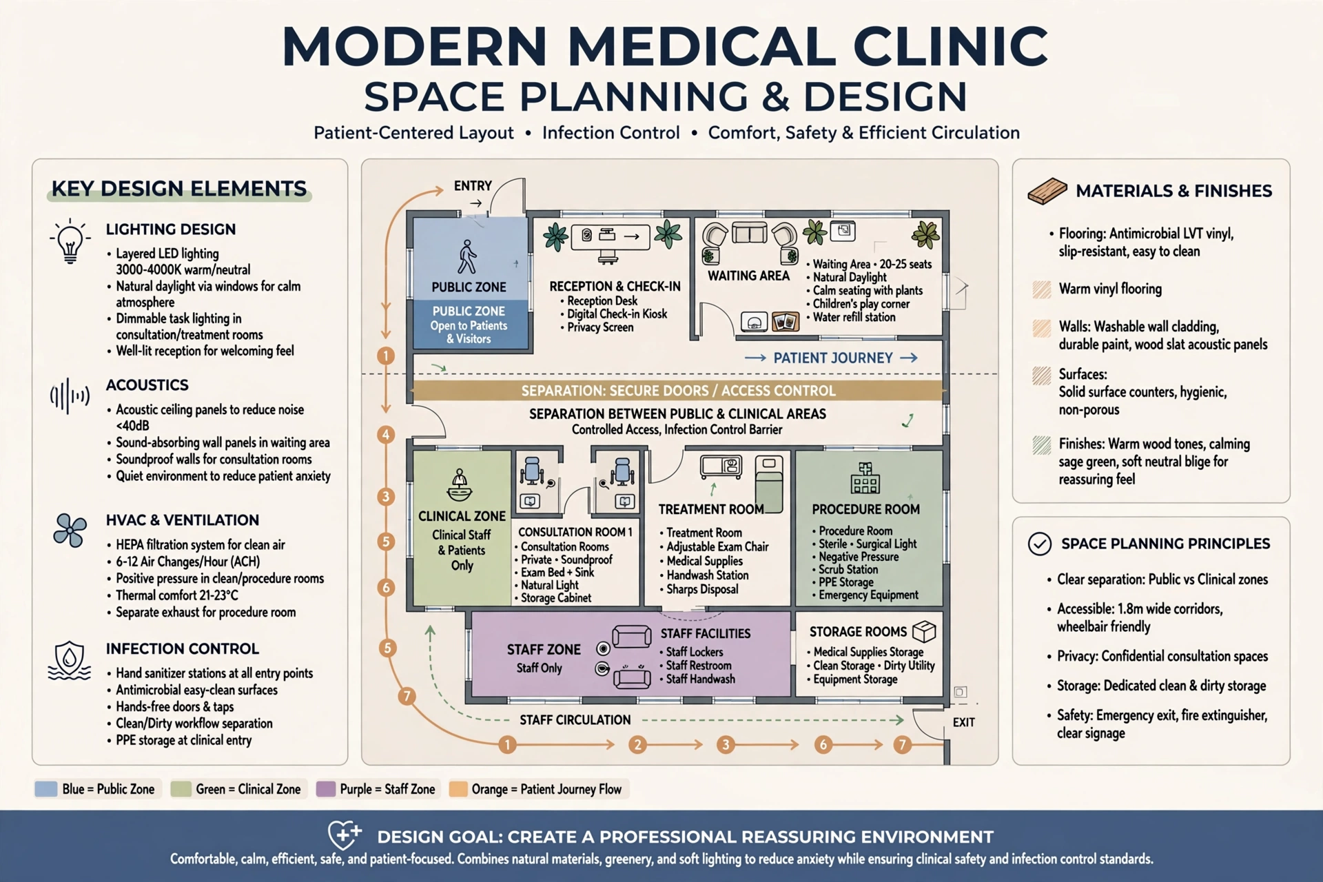 Modern medical clinic interior design in Dubai