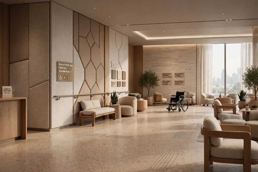 Luxury interior incorporating aroma acoustic comfort and lighting