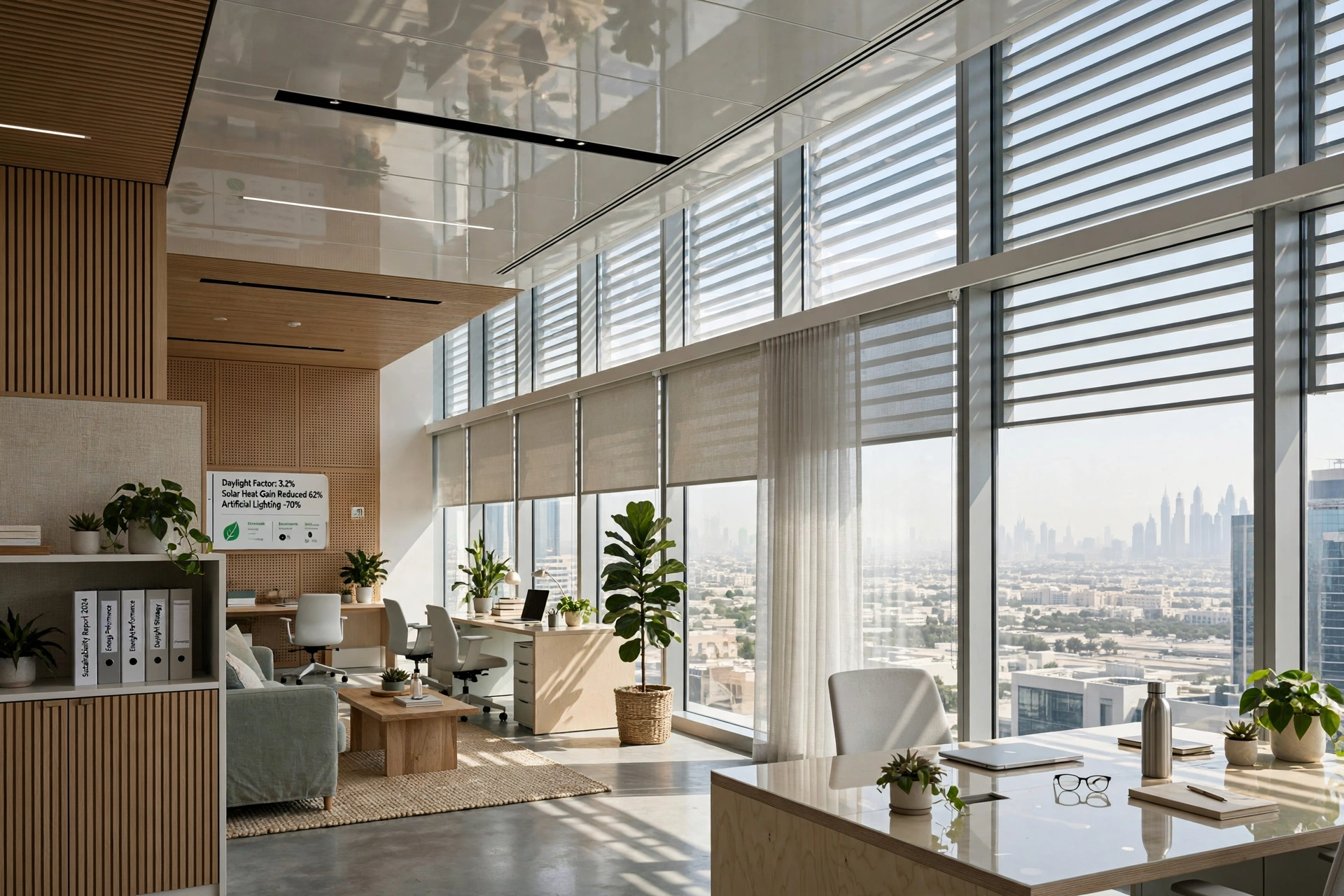 sustainable office interior design in Dubai