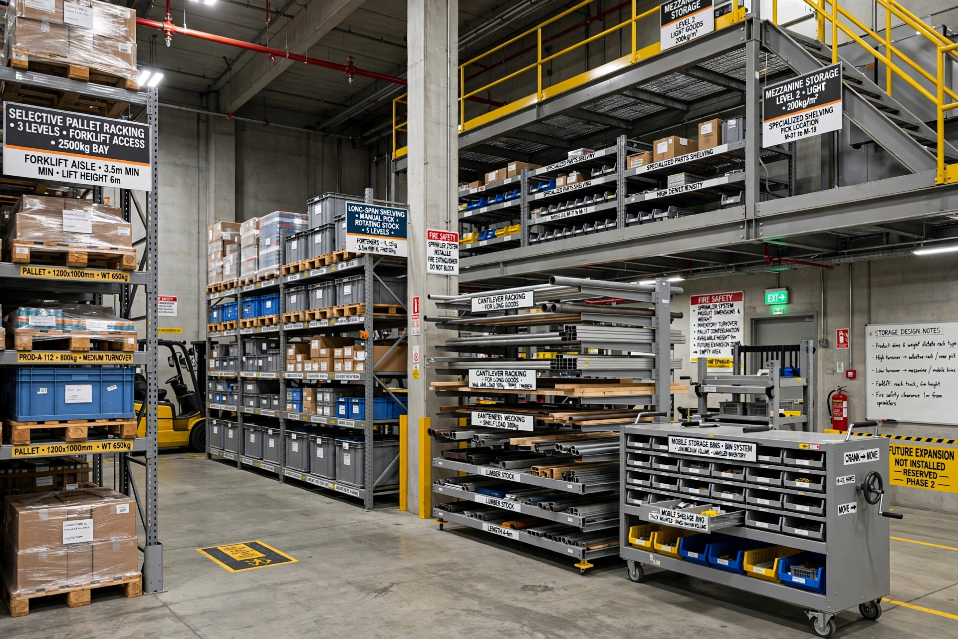 warehouse office integrated with industrial workspace