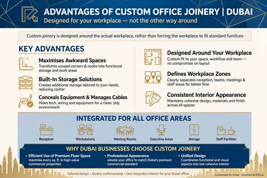 Bespoke workstation and storage joinery for office interiors