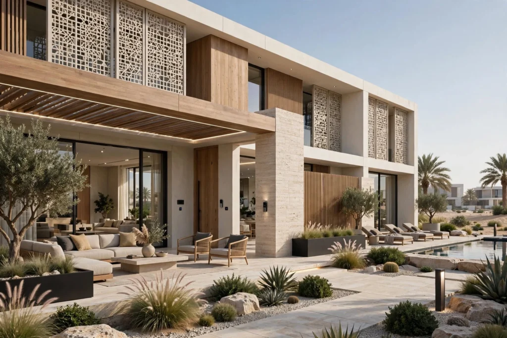 Modern exterior design for luxury home