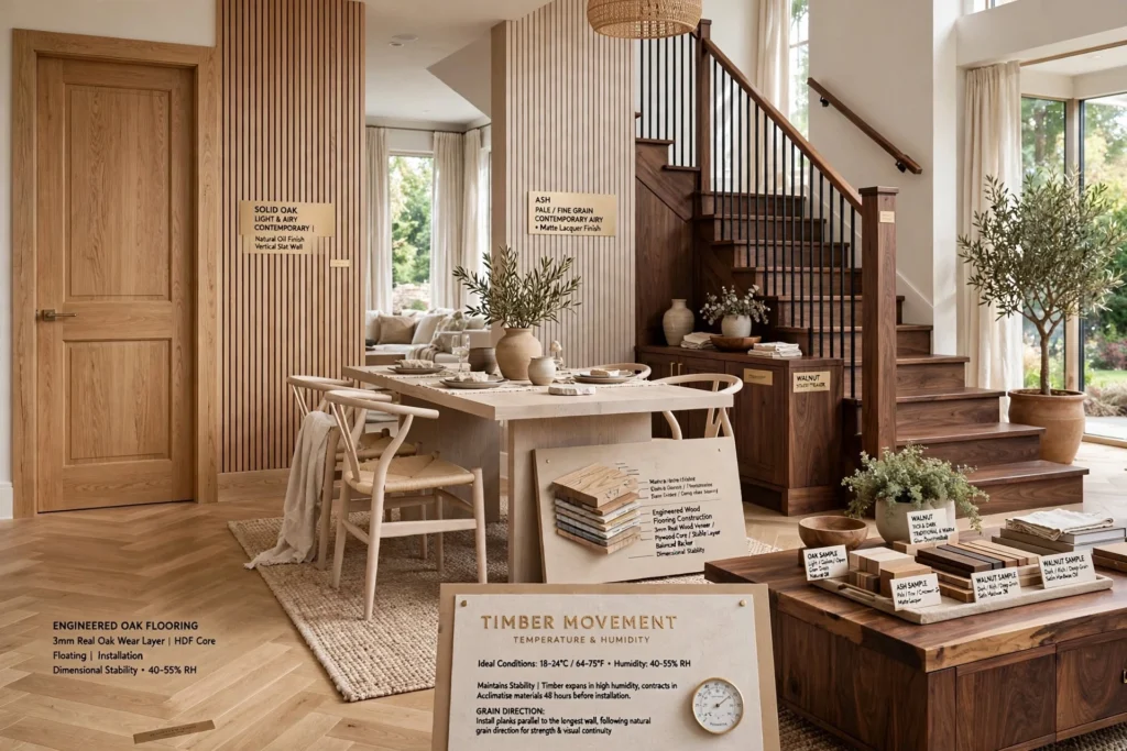 Modern living room featuring premium residential interior materials