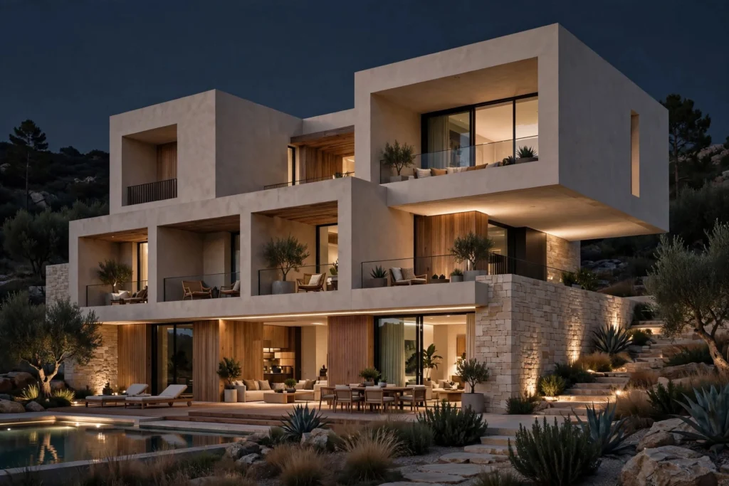 Contemporary luxury villa exterior design