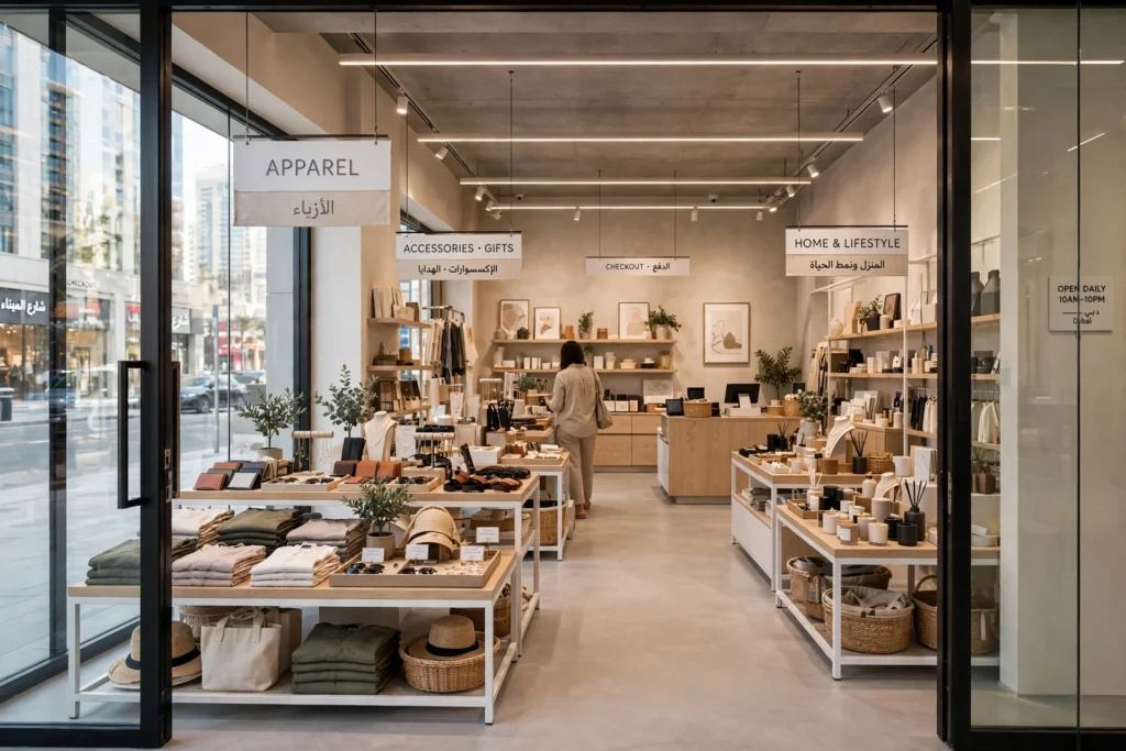 Customer-friendly retail store floor plan
