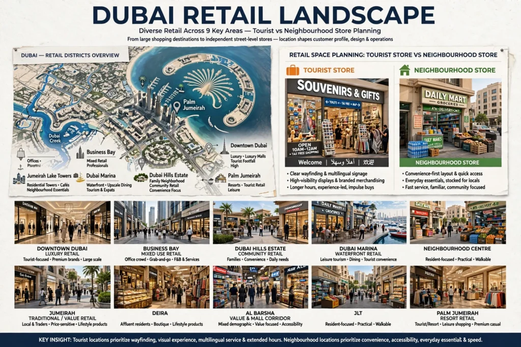 Retail shelving design that improves customer navigation