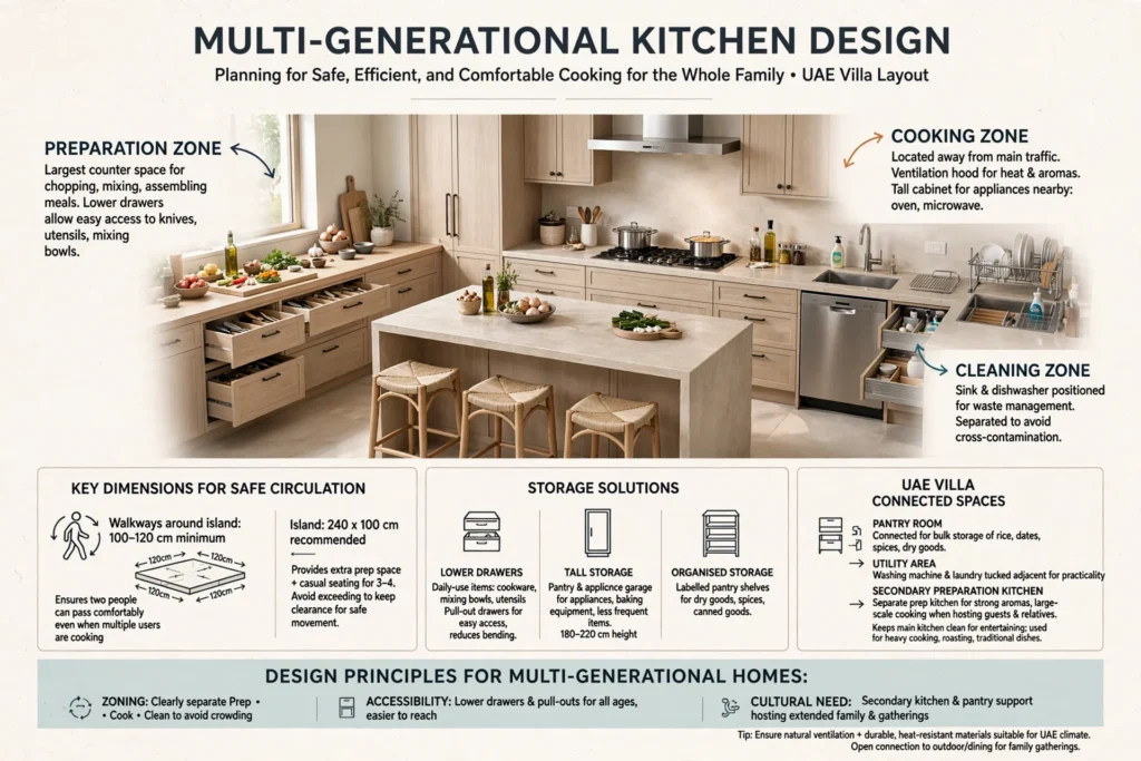 Dubai villa interior designed for multi-generational living