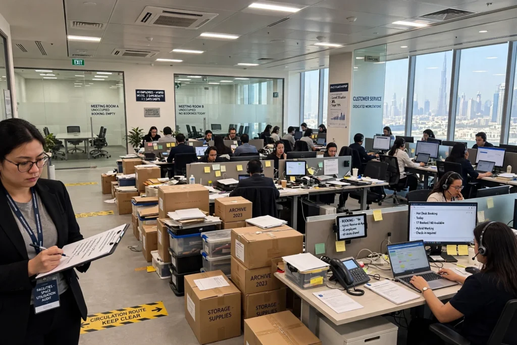 Space-efficient office layout designed for more employees in Dubai